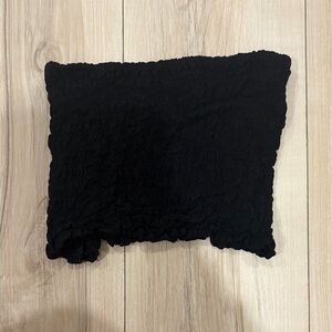 SHEIN Black Ruched Crop Top